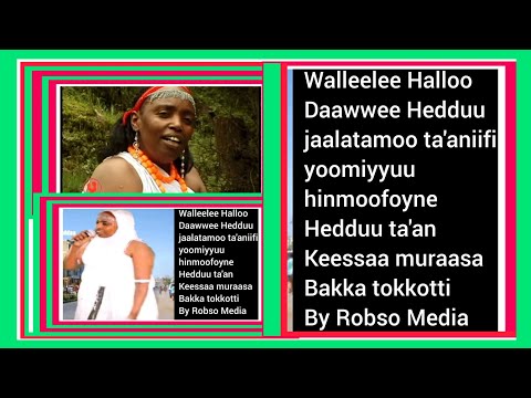Halloo Daawwee:Wallee Hedduu jaalatamoofi yoomiyyuu hin dulloomne keessaa muraasa By RM
