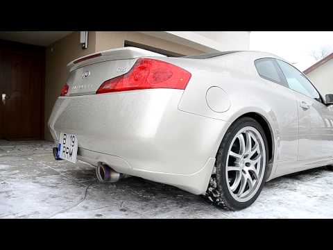 Infiniti G35 Coupe - Invidia Catback exhaust - Cold start (mild revs up to 3000rpm) -8* celsius