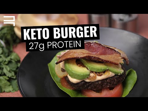 Low Carb Keto Burger | 27g Protein Recipe | FREE Nutrition Guidebook Download