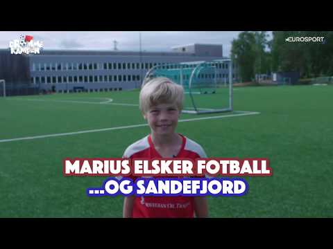 Marius (8) på treningsøkt med Eliteserie-stjerna