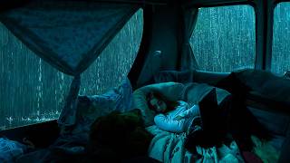 Relaxing Camper Van Rain ⛈️ Cozy Storm Sounds for Sleep, Focus and Anxiety Relief