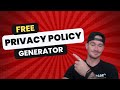 ️ How To Create A FREE Privacy Policy In 60 Seconds FREE Privacy Policy Generator