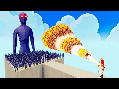 100x DARK ZOMBIE + 1x GIANT vs 1x EVERY GOD   Totally Accurate Battle Simulator TABS