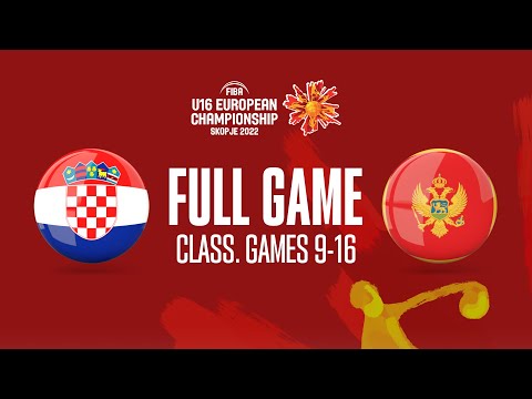 Croatia v Montenegro | Full Basketball Game | FIBA U16 European Championship 2022
