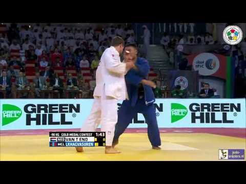 Judo 2015 Grand Slam Abu Dhabi: van t End (NED) - Lkhagvasuren (MGL) [-90kg] final