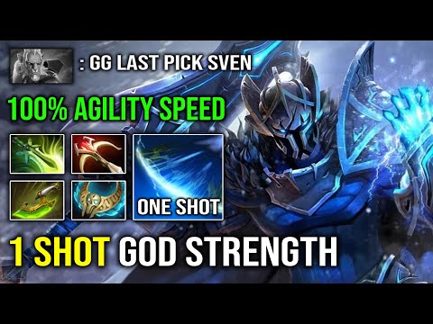 1 SHOT GOD STRENGTH 100% Insane Agility Speed with Revenant's Brooch Butterfly Sven Dota 2