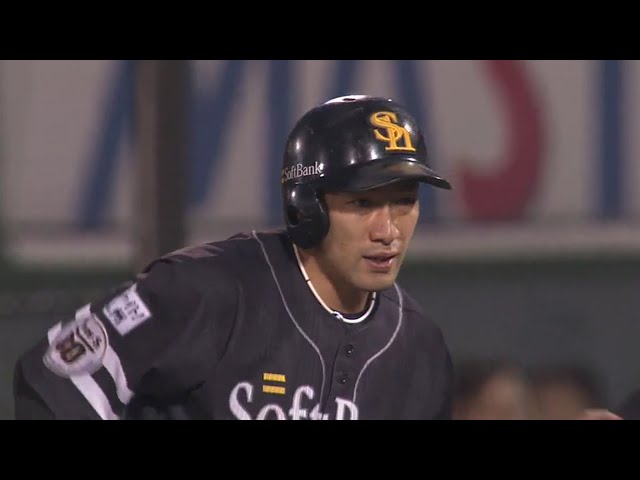 【1回表】変化球をうまく捉えた!! ホークス・柳田の先制タイムリー!! 2018/9/12 E-H
