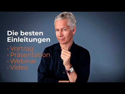 Einleitung für Präsentation, Vortrag, Webinar, Video