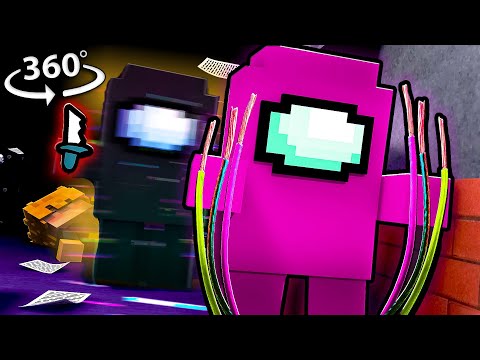 Can you FIND the IMPOSTER in Among US! 360/VR! - Minecraft VR Video