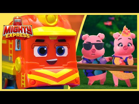 Freight Nate 🚃🐷 Mighty Express Toy Play Stories! 😎 Spin Toys for Kids