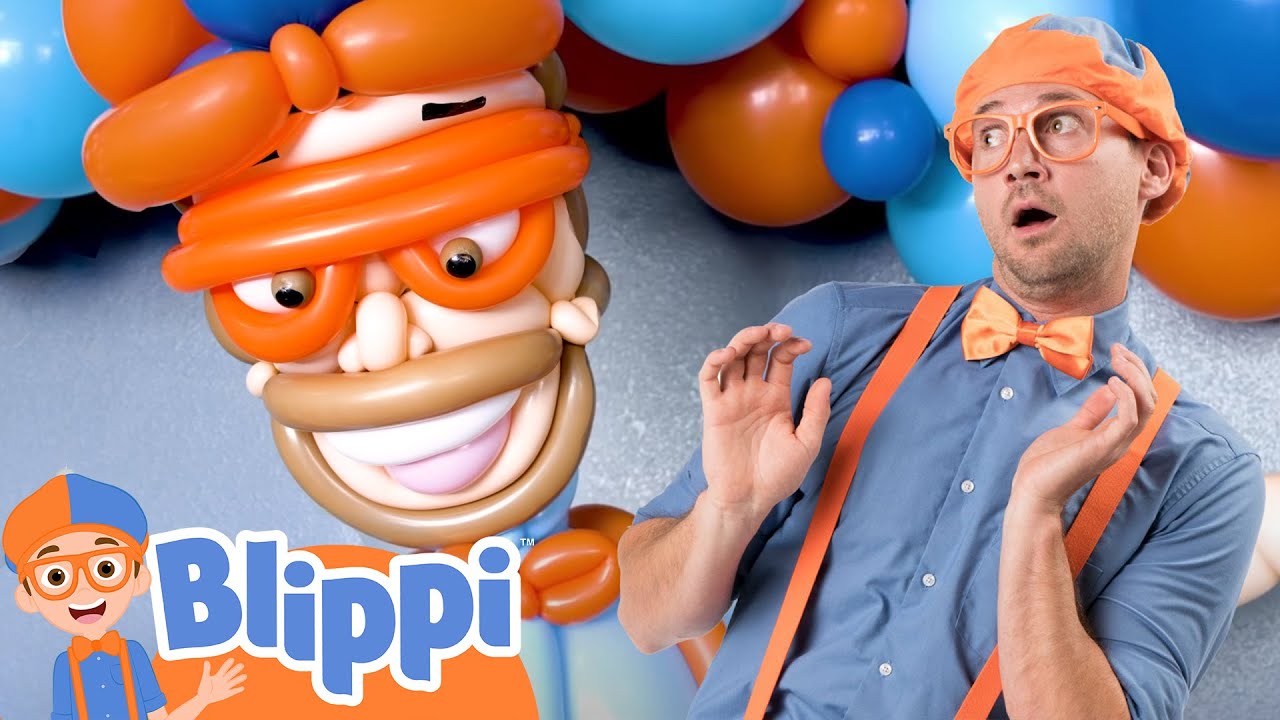 Blippi Learns Colors of The Rainbow with Balloons | educational Videos For Kids