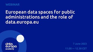 European data spaces for public administrations and the role of data.e