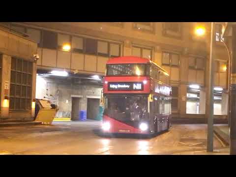 London Night Bus Compilation: Trafalgar Square, Hammersmith and Ealing