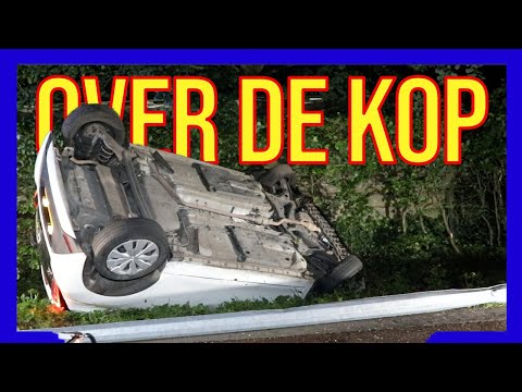 Auto op de kop- VOLUNTEERS DUTCH FIREFIGHTERS -