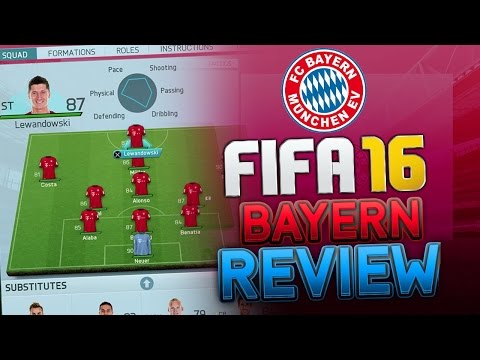 FIFA 16 BAYERN MUNICH TEAM REVIEW / BEST LINE-UP - FORMATION - TACTICS & PLAYER INSTRUCTIONS