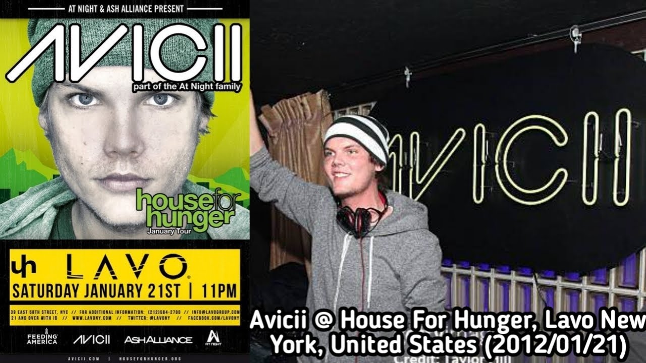 Avicii @ House For Hunger Tour, LAVO New York, New York, NY, United States (2012/01/21)