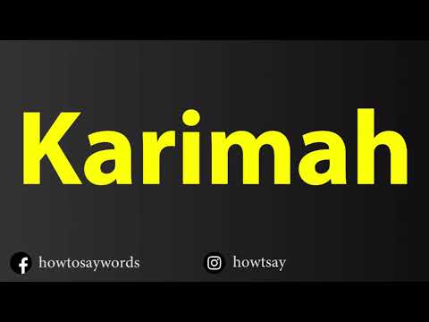 How To Pronounce Karimah