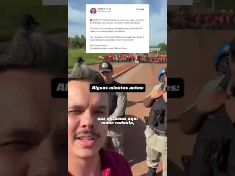 Vereador de Goiânia  Fabrício  e preso  em  Santa Helena,  em manifestação  pela PM, de Goiás
