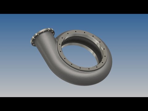 Autodesk Inventor 2019 exercise model for intermediate user-Pump Shell