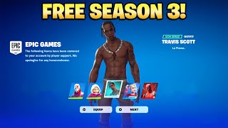 How To Get TRAVIS SCOTT SKIN for FREE in Fortnite! (CHAPTER 5 SEASON 3)