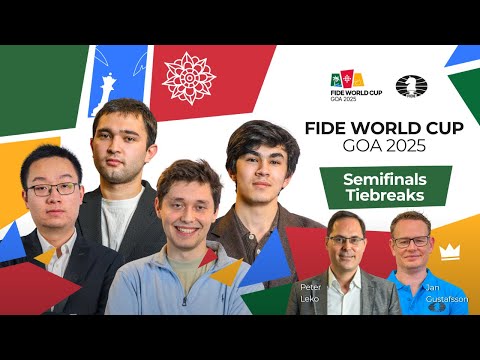Chess ♟ | FIDE World Cup 2025 | Semifinals | Tiebreaks | 🇨🇳 Wei, Esipenko, 🇺🇿 Sindarov, 🇺🇿 Yakubboev