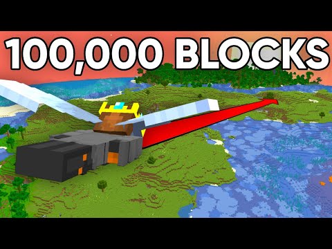 Flying 100,000 Blocks in Survival Minecraft