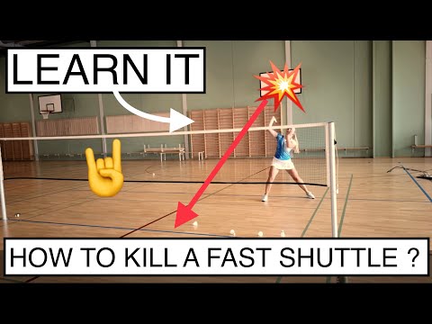 BADMINTON EXERCISE #76 - HOW TO KILL A FAST SHUTTLE AT THE NET? (BACKHAND SIDE)