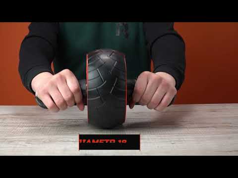Ролик для пресса PowerPlay Wheel Pro с возвратным механизмом черно-красный для домашних тренировок - фото 1 - id-p3133777232