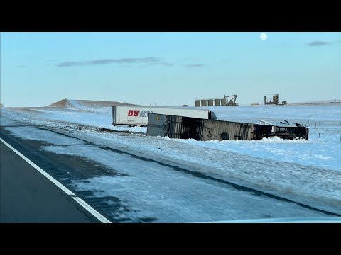 North Dakota Blizzard 2022 Aftermath & Road Conditions Footage