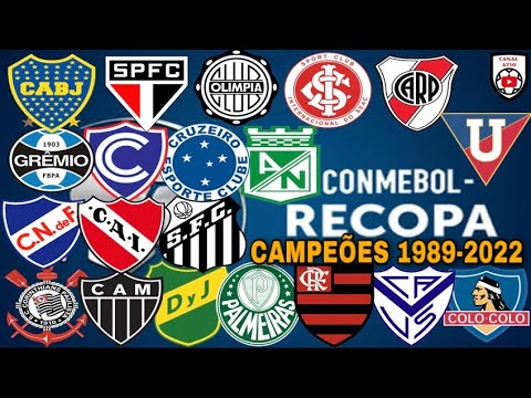 TODOS OS CAMPEÕES DA RECOPA SUL AMERICANA 1989-2022 - TODOS LOS CAMPEONES DE RECOPA SUDAMERICANA