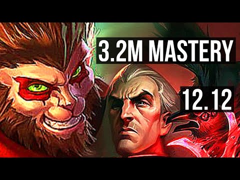 WUKONG vs SWAIN (TOP) | 10/1/11, 3.2M mastery, 1300+ games, Legendary | KR Diamond | 12.12