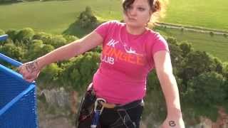 preview picture of video 'Bungee Jump:- Highest in UK 400ft Backwards Jump ( Chepstow)'