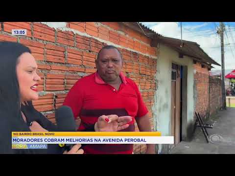 Moradores cobram melhorias na Avenida Perobal, no bairro Brasil Novo