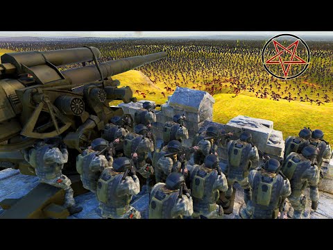 Modern Artillery Fortress VS 4 MILLION DEMON ARMY! - Ultimate Epic Battle Simulator 2 UEBS 2