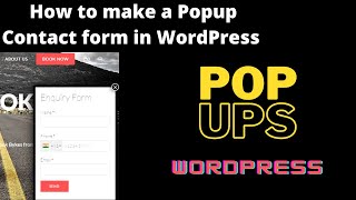 How to make a popup Contact/Registration form in WordPress | Hindi | Dipu Singh