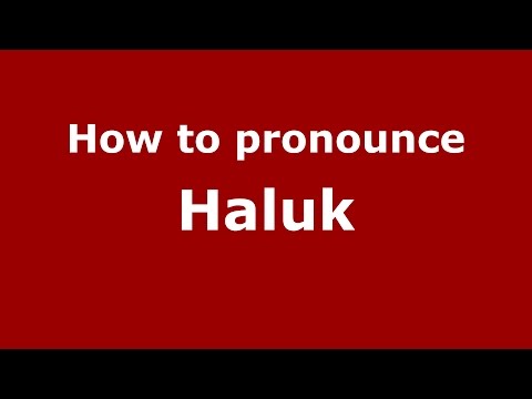 How to pronounce Haluk (Germany/German) - PronounceNames.com