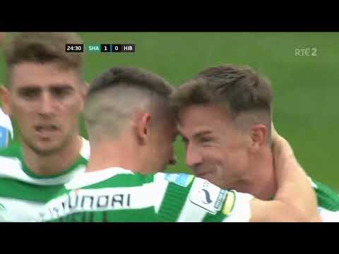 UEFA Champions League. R. Finn goal (Shamrock Rovers 1:0 Hibernians)