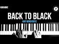 Amy Winehouse - Back To Black Karaoke Slower Acoustic Piano Instrumental Lyrics
