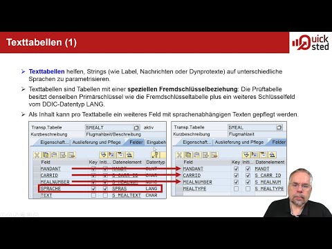ABAP DDIC - Data Dictionary für Datenbanktabellen - Texttabellen