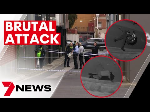 Violence erupts in Lygon Street - a gang of up to 20 men on the run | 7NEWS