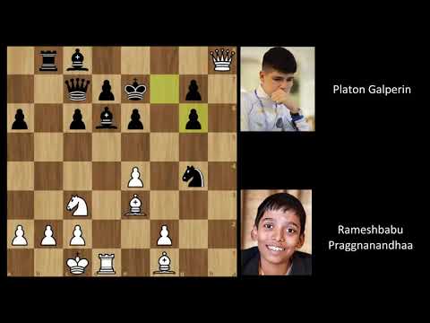 Sacrifices on board - Rameshbabu Praggnanandhaa vs Platon Galperin  Chess Olympiad 2021