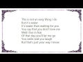 Chris Mills - This Is Not an Easy Thing Lyrics