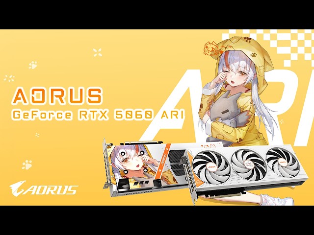 Tarjeta Gráfica Gigabyte GeForce RTX 5060 AORUS ARI 8GB GDDR7 Reflex 2 RTX AI DLSS4.5 video