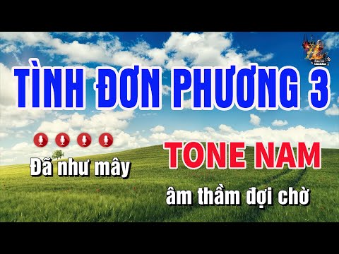 Karaoke Tình Đơn Phương 3 Tone Nam | Nhạc Sống Nguyễn Linh