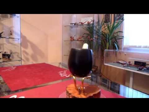 Pipa in ebano e corno bent freehand - www.paronellipipe.it