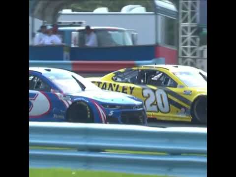Christopher Bell spins in turn 1 after contact with Kyle Larson - 2021 Watkins Glen