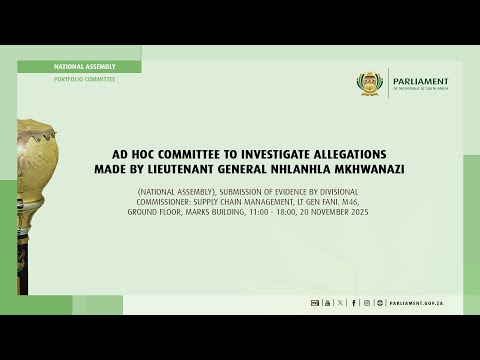 Ad hoc Committee to Investigate Allegations made by Lieutenant General Mkhwanazi, 20 Nov 2025