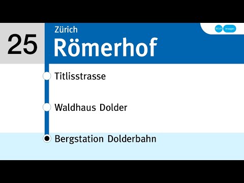 VBZ/ZVV Ansagen | 25 Zürich Römerhof - Bergstation Dolderbahn | BoJa Ansagen