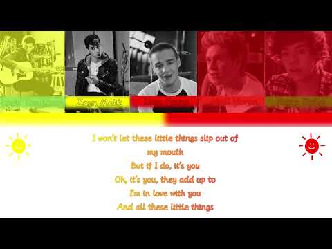 One Direction - Little Things Color Coded Lyrics