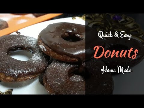Homemade Donuts| डोनट्स बनायें घर पर । Eggless Donuts | Chocolate Doughnuts | Easy Donut Recipe